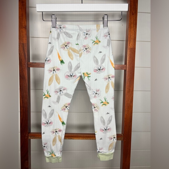 Burt's Bees, 5T, Bunny and Carrot Kids Pajama Set - White, Blue and Green - Picture 10 of 10